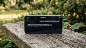 Android phone running a local LLM outdoors with no internet connection